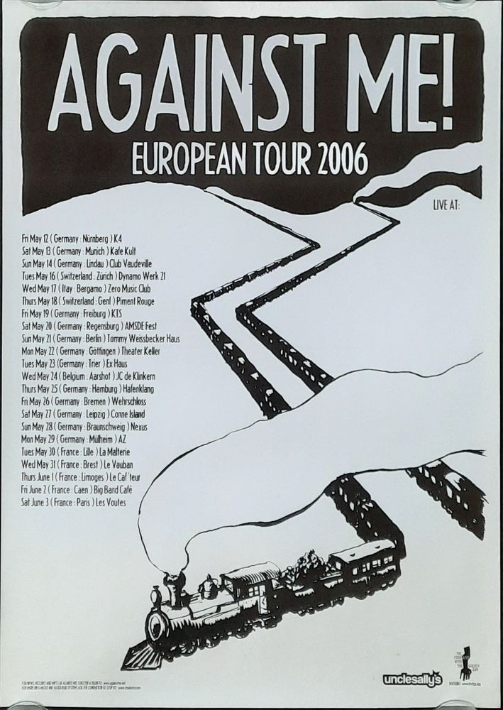 Against Me!, The Falcon Five at K4 in Nuremberg, Germany — May 12, 2006 concert flyer