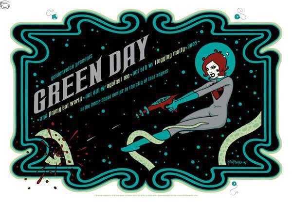 Jimmy Eat World, Green Day, Transplants at Dignity Health Sports Park — October 8, 2005 concert flyer