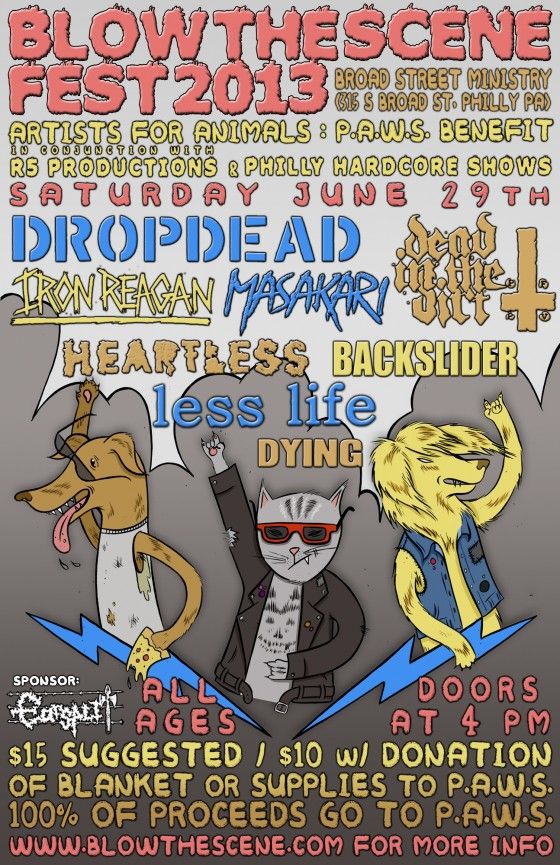 Iron Reagan, Dropdead, Dead in the Dirt, and others at Broad Street Ministry in Philadelphia, PA — June 29, 2013 concert flyer Iron Reagan, Dropdead, Dead in the Dirt, and others at Broad Street Ministry in Philadelphia, PA — June 29, 2013 concert flyer