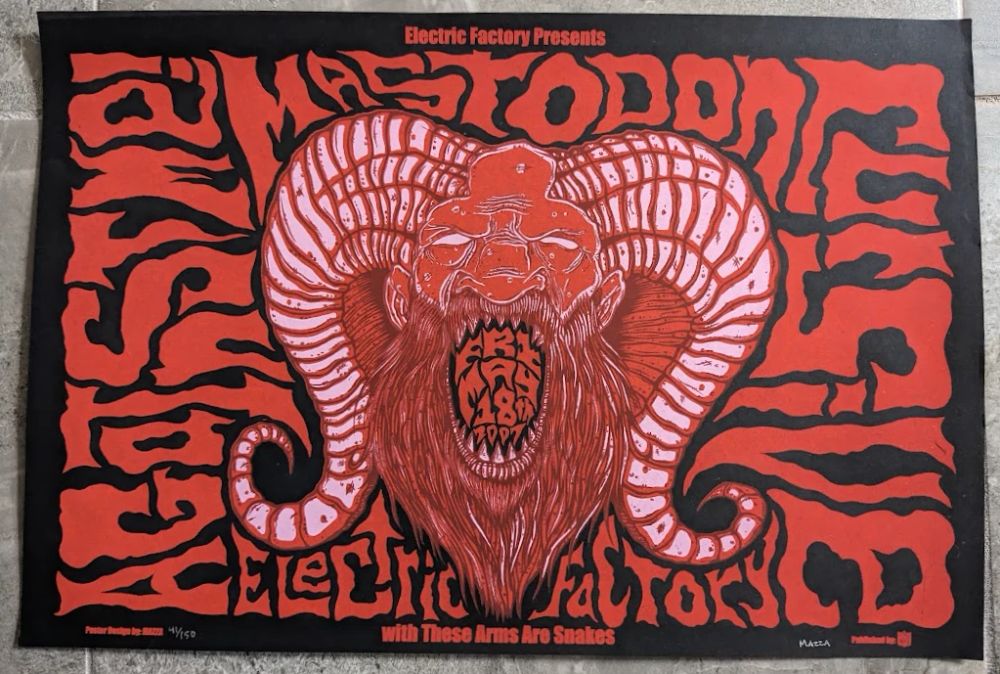 Mastodon, Against Me!, Cursive, and others at Electric Factory — May 18, 2007 concert flyer