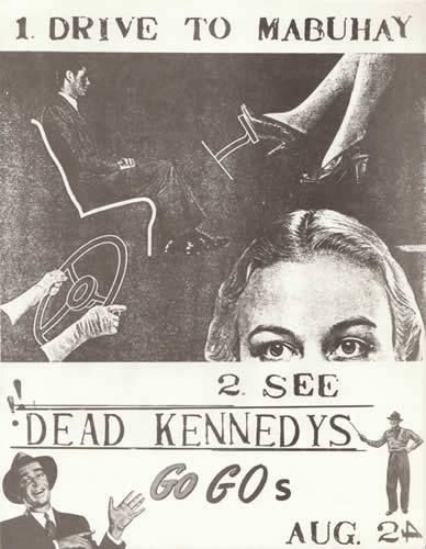 Dead Kennedys, The Go-Go's, The Penetrators at Mabuhay Gardens in San Francisco, CA — August 24, 1979 concert flyer