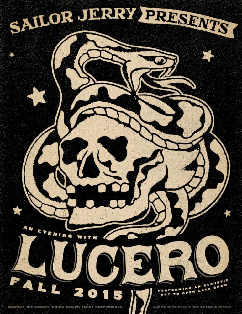 Lucero at Mr Small's in Millvale, PA — October 14, 2015 concert flyer