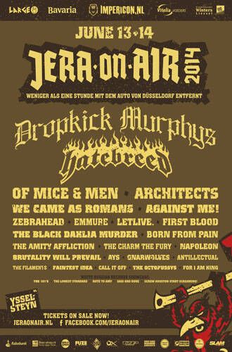 Against Me! at Jera On Air in Ysselsteyn, Netherlands — June 14, 2014 concert flyer Against Me! at Jera On Air in Ysselsteyn, Netherlands — June 14, 2014 concert flyer