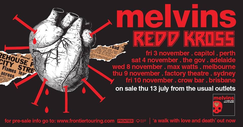 The Melvins, Redd Kross at Capitol in Perth, Australia — November 3, 2017 concert flyer