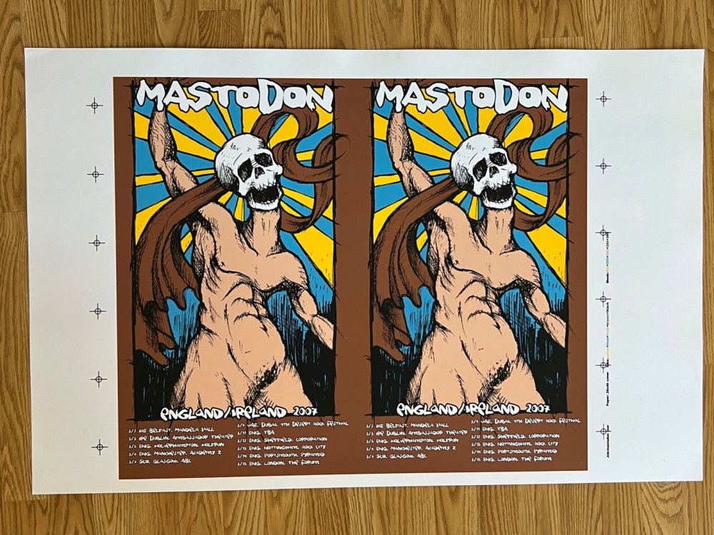 Mastodon, Priestess, Saviours at Corporation in Sheffield, England — March 12, 2007 concert flyer