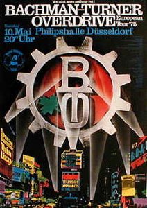 Thin Lizzy, Bachman-Turner Overdrive at Philipshalle in Düsseldorf, Germany — May 10, 1975 concert flyer
