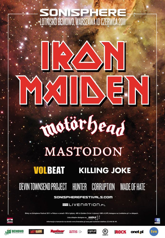 Mastodon at Lotnisko Bemowo in Warsaw, Poland — June 10, 2011 concert flyer