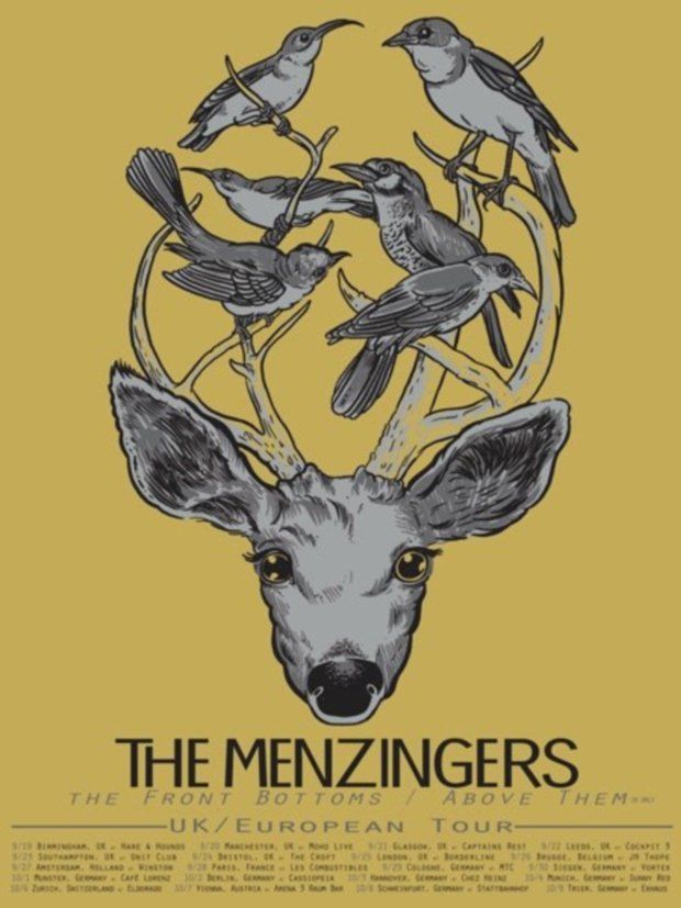 The Menzingers at Vortex in Siegen, Germany — September 30, 2012 concert flyer