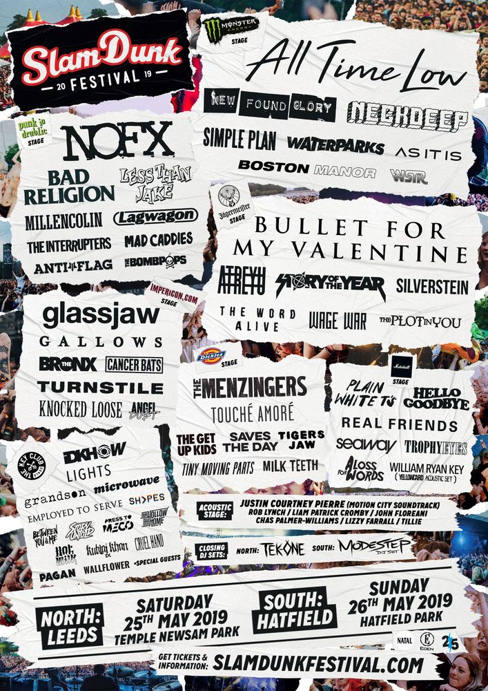 The Menzingers at Temple Newsam in Leeds, England — May 25, 2019 concert flyer