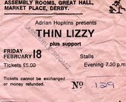 Thin Lizzy at Assembly Rooms — February 18, 1983 concert flyer