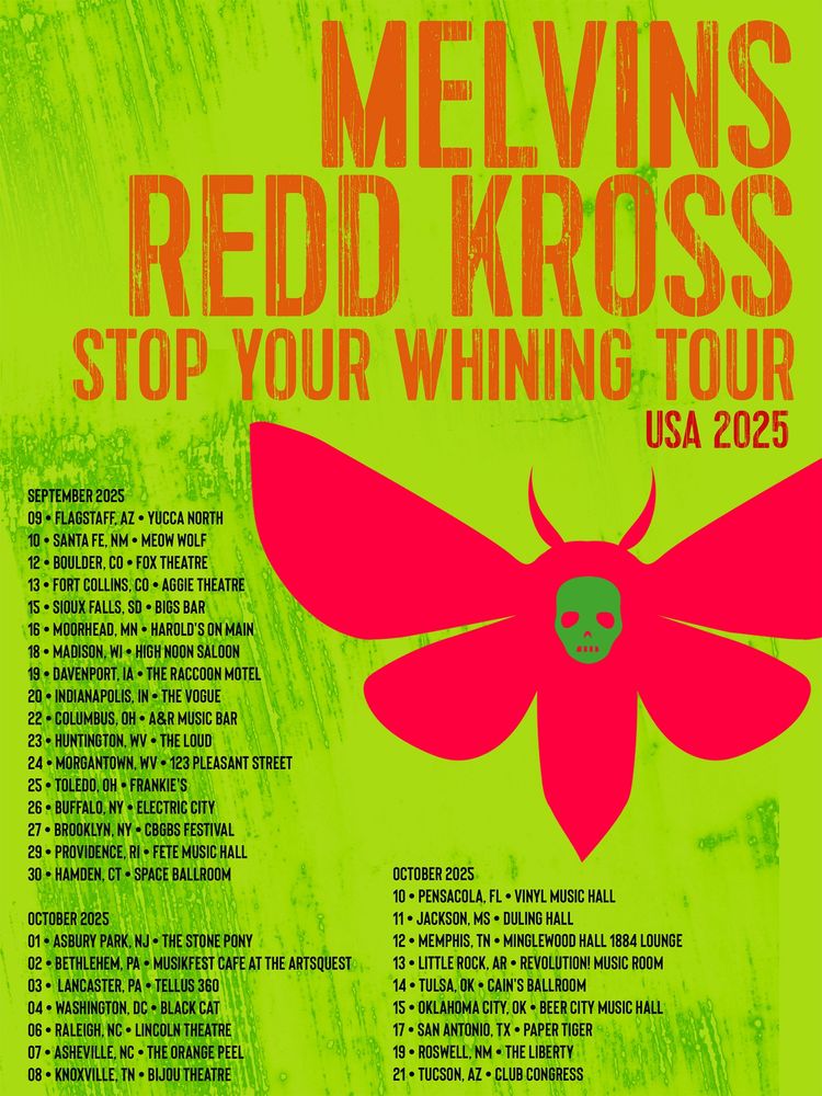 The Melvins, Redd Kross at Liberty in Roswell, NM — October 19, 2025 concert flyer