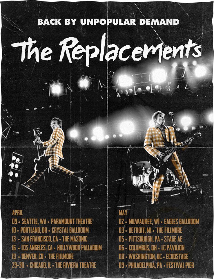 The Replacements, Teenage Bottlerocket at Fillmore Auditorium — April 19, 2015 concert flyer
