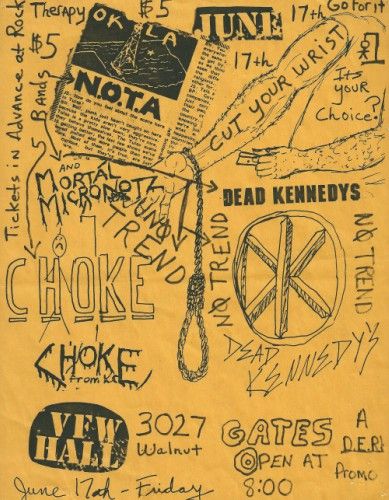 Dead Kennedys, Mortal Micronotz, Fang, and others at VFW 18 — June 17, 1983 concert flyer