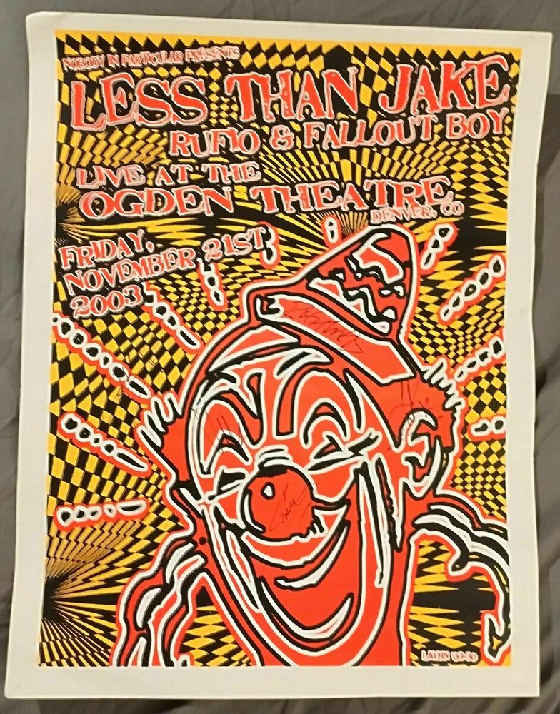 Less Than Jake, Rufio, Fall Out Boy at Ogden Theater in Denver, CO — November 21, 2003 concert flyer