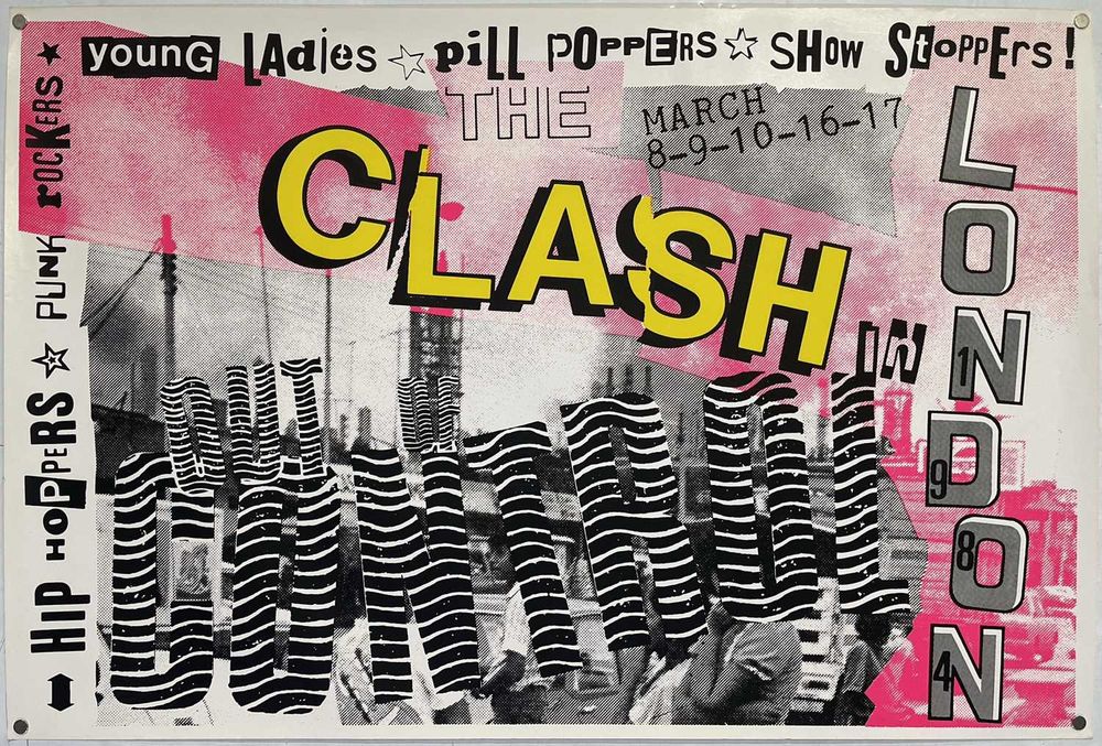The Clash, Under Two Flags at O2 Academy Brixton in Brixton, England — March 10, 1984 concert flyer