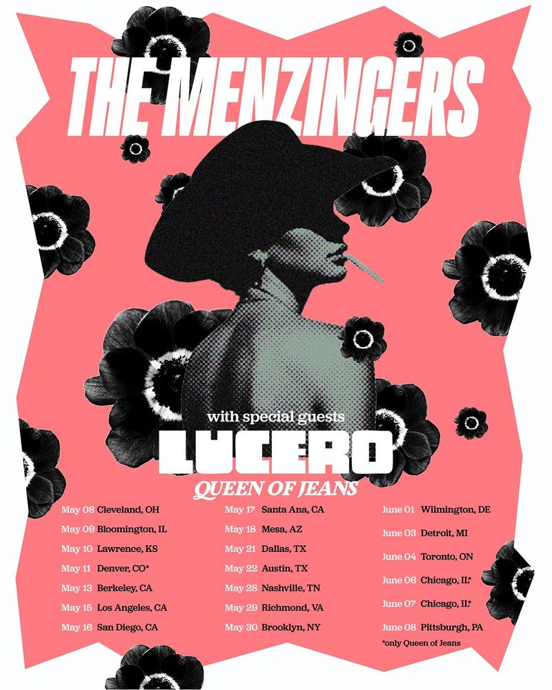 The Menzingers, Queen of Jeans at Roxian Theatre in McKees Rocks, PA — June 8, 2025 concert flyer