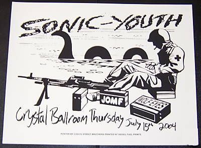 Sonic Youth, Wolf Eyes, Jackie-O Motherfucker at McMenamins Crystal Ballroom — July 15, 2004 concert flyer
