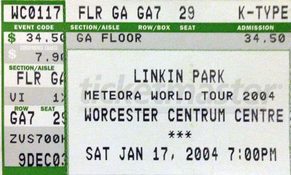 Story of the Year, Linkin Park, P.O.D., and others at Centrum in Worcester, MA — January 17, 2004 concert flyer Story of the Year, Linkin Park, P.O.D., and others at Centrum in Worcester, MA — January 17, 2004 concert flyer