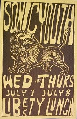Sonic Youth, Spot at Liberty Lunch — July 7, 1999 concert flyer