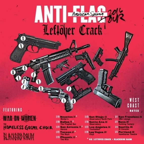 War On Women, Anti-Flag, The Homeless Gospel Choir, and others at Korova in San Antonio, TX — February 21, 2016 concert flyer War On Women, Anti-Flag, The Homeless Gospel Choir, and others at Korova in San Antonio, TX — February 21, 2016 concert flyer