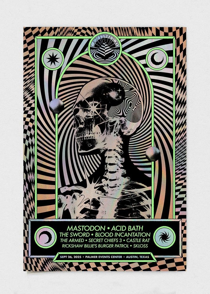 Mastodon, Pavement, The Sword, and others at Palmer Events Center in Austin, TX — September 26, 2025 concert flyer