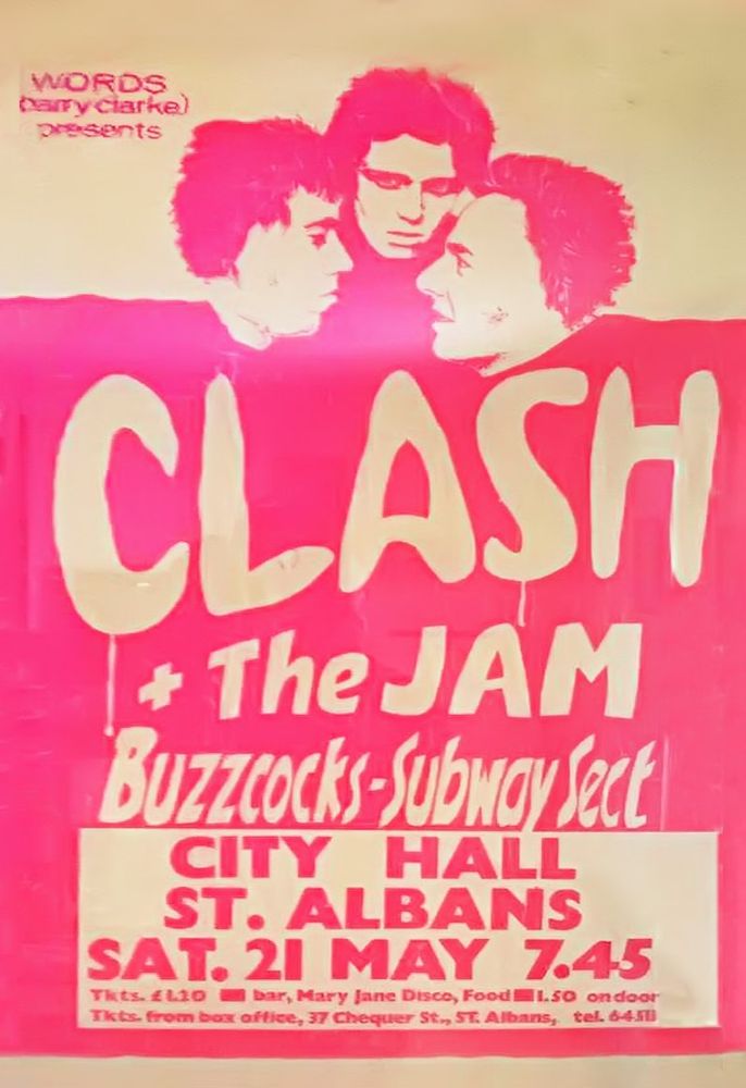 The Buzzcocks, The Clash, Subway Sect, and others at City Hall — May 21, 1977 concert flyer The Buzzcocks, The Clash, Subway Sect, and others at City Hall — May 21, 1977 concert flyer