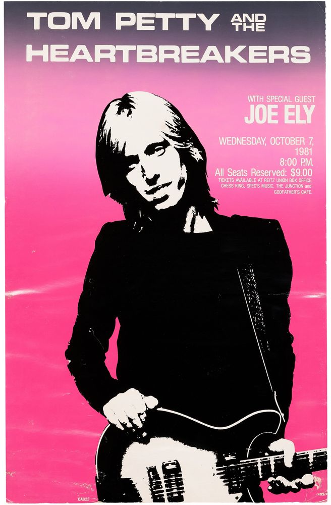 Tom Petty and the Heartbreakers, Joe Ely at Stephen C. O’Connell Center — October 7, 1981 concert flyer